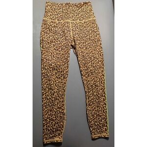 Fabletics PowerHold Leopard Print Leggings Womens Small High Rise Activewear